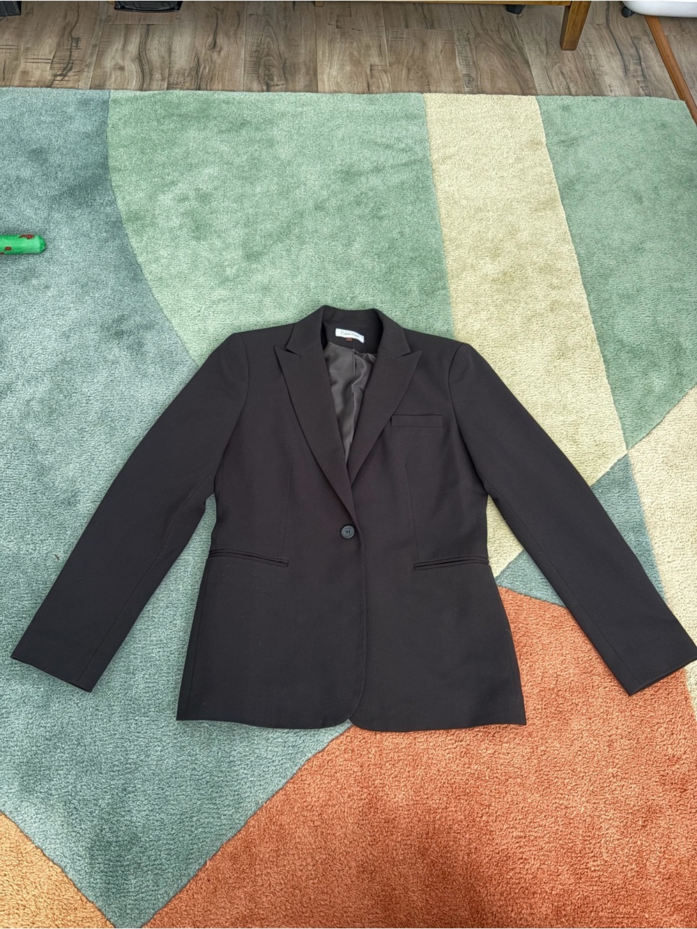 Calvin Klein Women's Black Single-Button Blazer Size 4